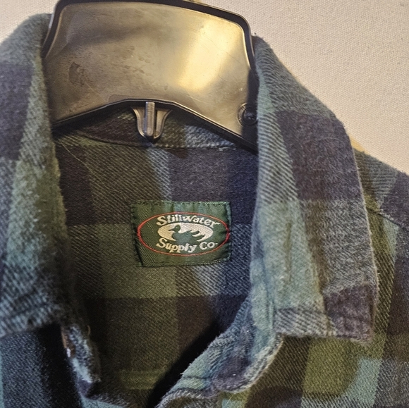 Stillwater Plaid Flannel Shirt in Green and Black - Picture 2 of 7